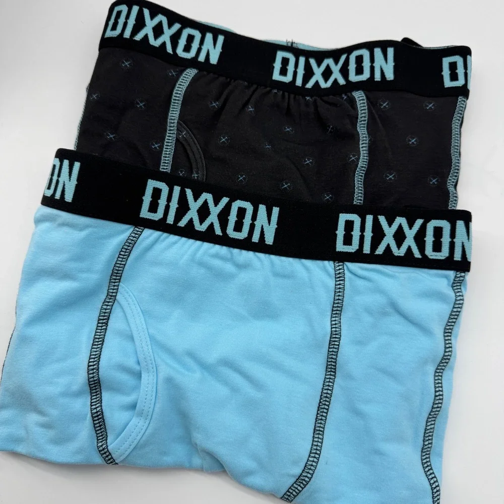 Dixxon Premium‎ Boxer Briefs Mens XLG Blue Black New 2-Pack Cotton Spandex Biker